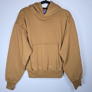Yeezy x Gap Kanye West Men's Double Layer Sweatshirt Hoodie Brown Small Unisex